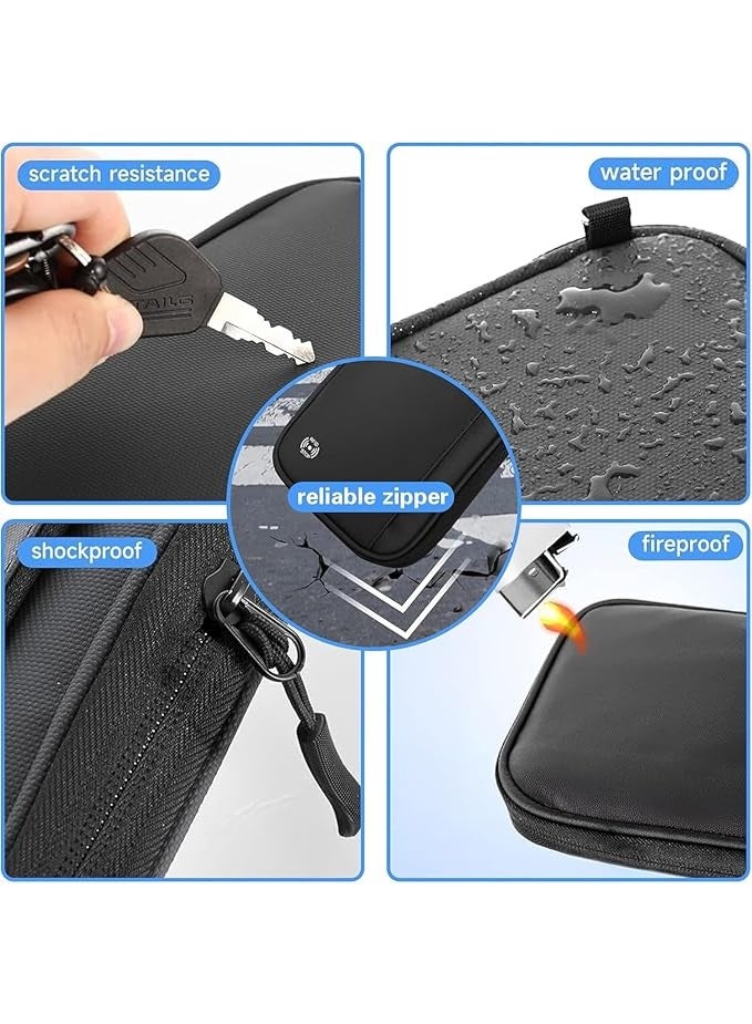 Travel Wallet Passport Holder, Family Passport Holder with RFID Blocking, Portable and Foldable Unisex Travel Essentials,Waterproof Used for Money, Flight Tickets Credit Card, Men and Women - Image 4