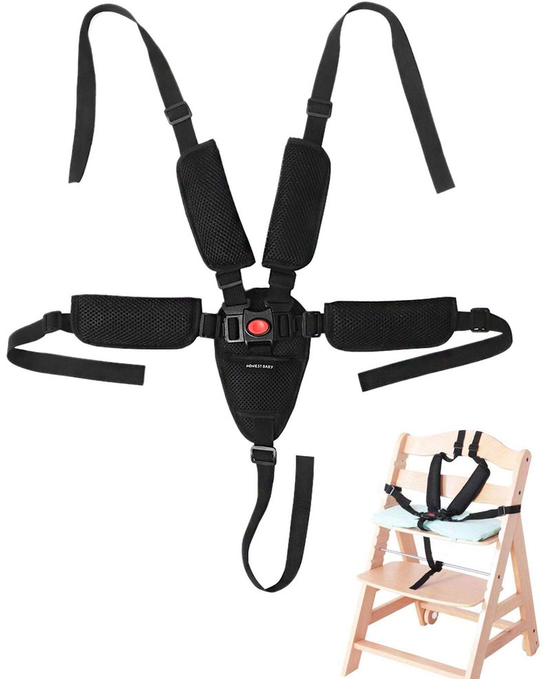 Together-life Universal 5 Point Harness Baby Seat Belt Adjustable Baby Safety Strap for High Chair Stroller for Kids Safe Protection - Image 1