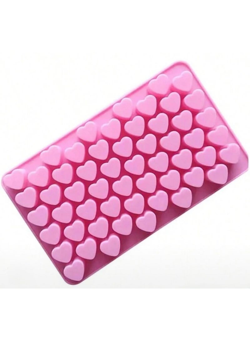 heart silicone mold with 55 cavities for baking, candle making, and resin - Image 1