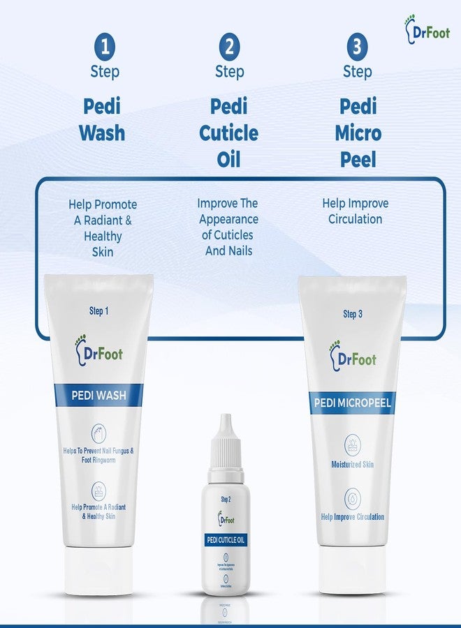 Dr.Foot طقم العناية بالقدمين للرجال من دكتور فوت | لتفتيح وتنعيم البشرة | غسول القدمين-8 جرام | زيت الجلد الميت-10 مل | مقشر دقيق-8 جرام | كريم تدليك-8 جرام | قناع القدمين-8 جرام - Image 2
