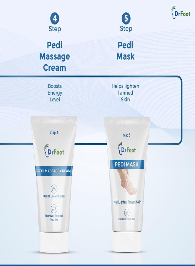 Dr.Foot طقم العناية بالقدمين للرجال من دكتور فوت | لتفتيح وتنعيم البشرة | غسول القدمين-8 جرام | زيت الجلد الميت-10 مل | مقشر دقيق-8 جرام | كريم تدليك-8 جرام | قناع القدمين-8 جرام - Image 3