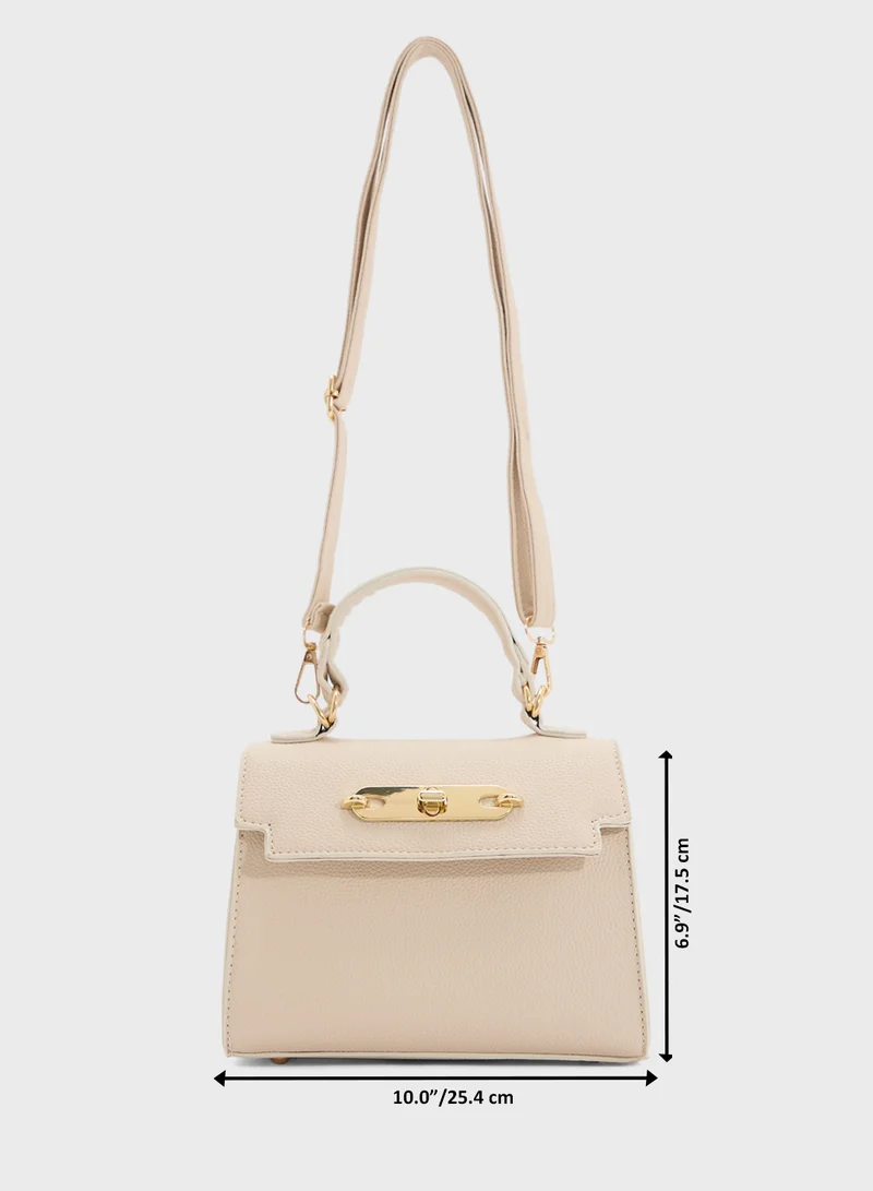 ELLA Womens Satchel With Buckle