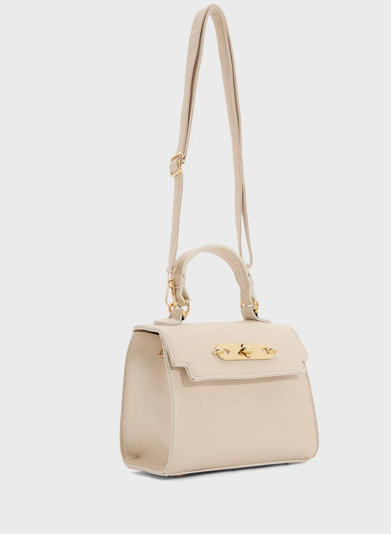ELLA Womens Satchel With Buckle