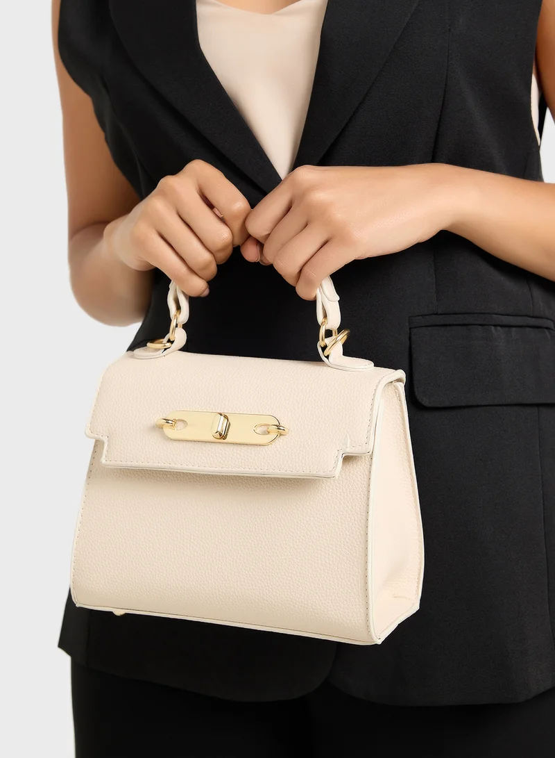 ELLA Womens Satchel With Buckle