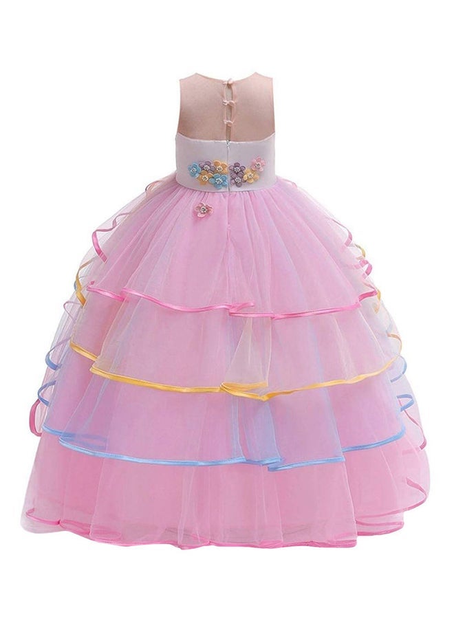 Arabest Unicorn Princess Costume Birthday Pageant Party Dance Performance Fancy Dress Up Outfit 4 - 5 Years - Image 3