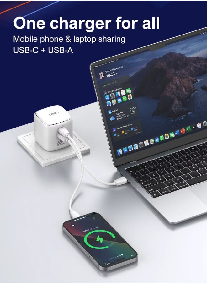 LDNIO - 65W PD&QC U.S. Socket Multi-Adapter Fast Charger - Image 1