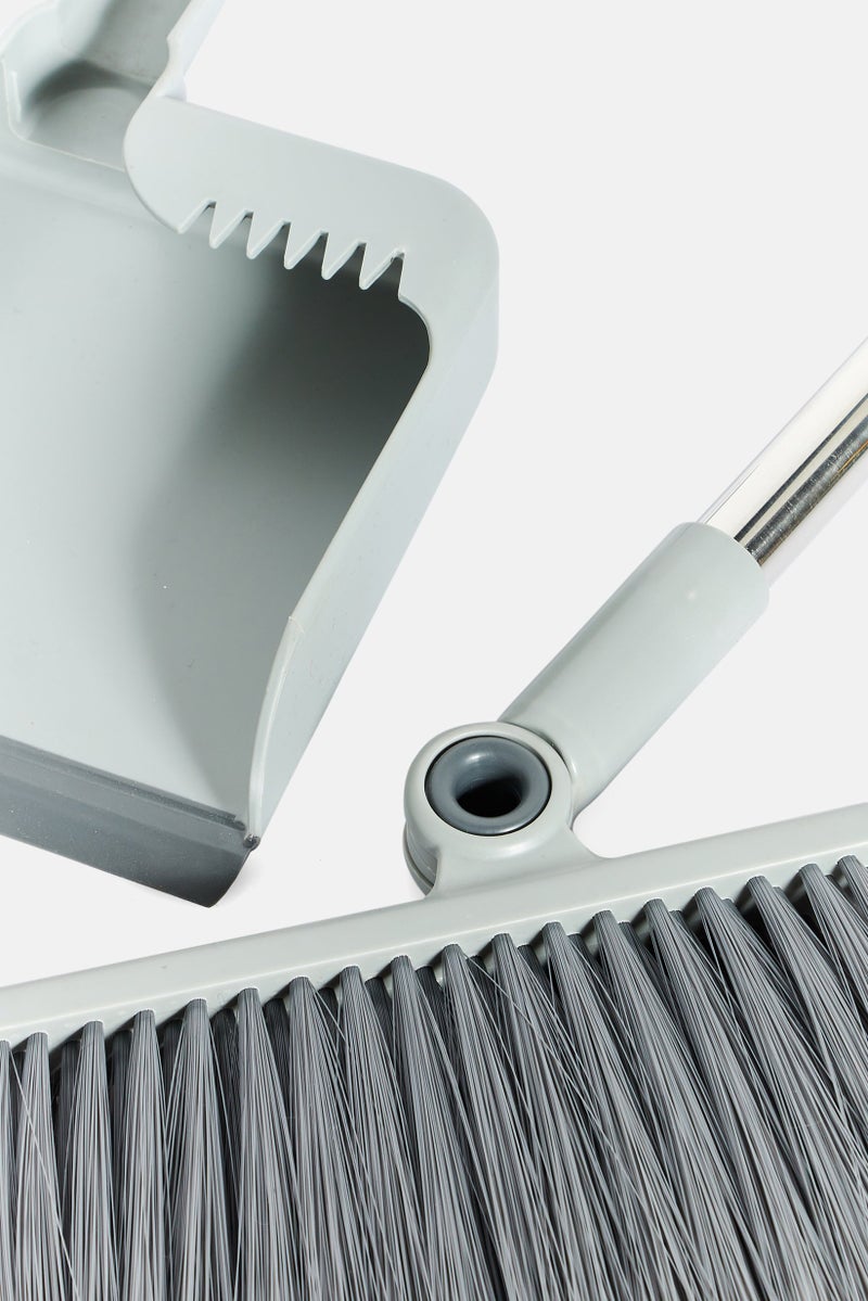 YOTO 2 Pieces Dustpan And Brush Set, Grey  - Image 3