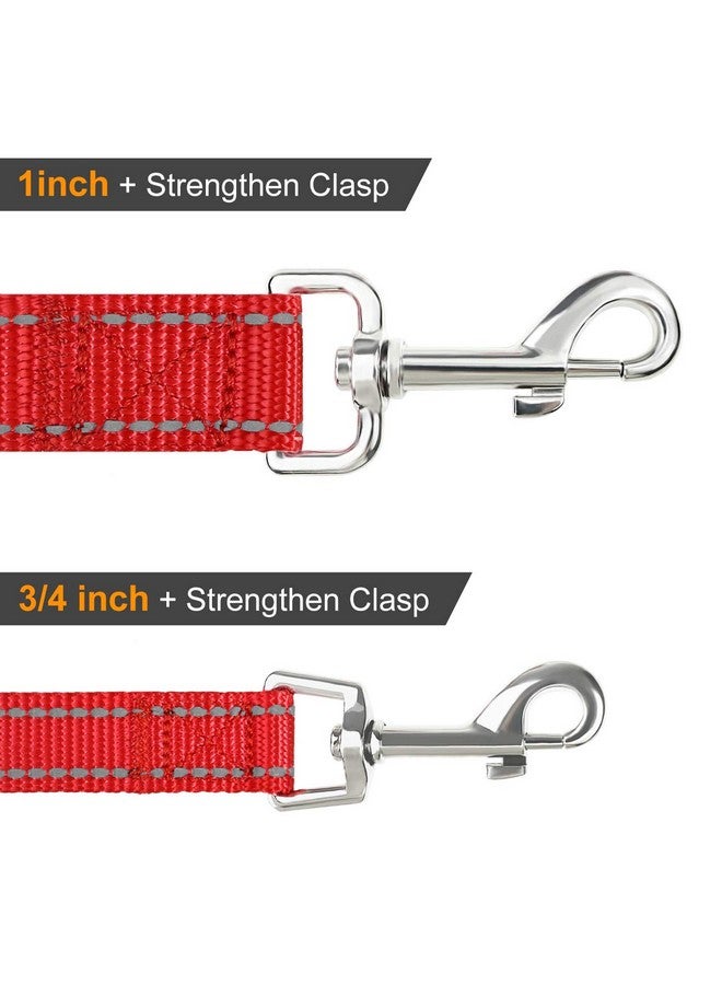 Joytale Joytale Double-Sided Reflective Dog Leash, 6 FT/5 FT/4 FT, Padded Handle Nylon Dogs Leashes for Medium & Large Dogs Walking, Red, 5FT  - Image 5