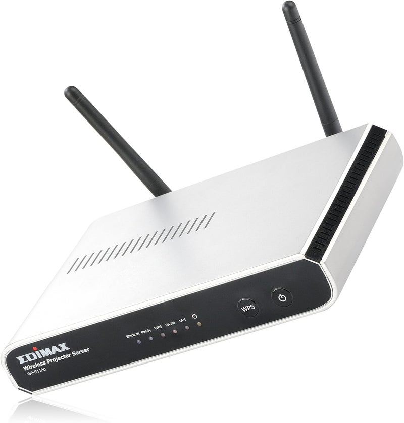 خادم العرض اللاسلكي Edimax WP-S1100 بمعيار 802.11b/g/n، مخرج VGA وHDMI، جهاز تحكم عن بعد بالأشعة تحت الحمراء
