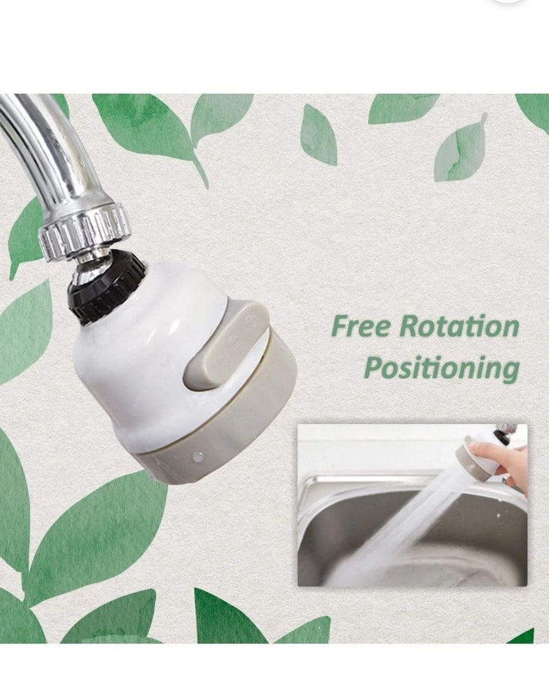 3Mode Adjustable Faucet Sprayer Kitchen Tap Aerator with Shower and Pulse Settings White and Grey  - Image 5