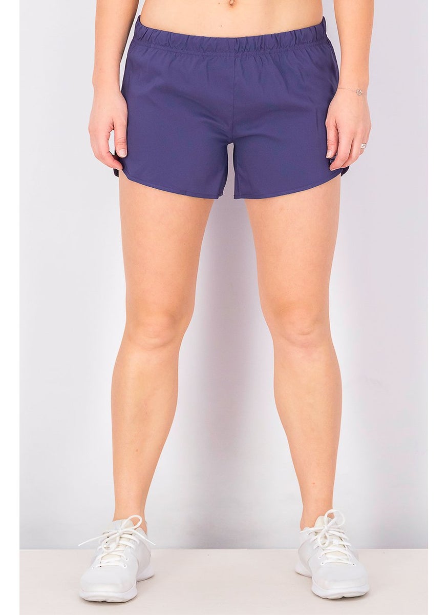 Reebok شورت تدريب للنساء، بنفسجي  - Image 1