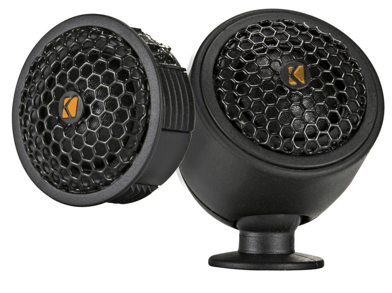 Kicker 51KST2504 - KST250 1-Inch tweeters w/x-Overs and Swivel mounts, 4ohm, Pair - Image 1