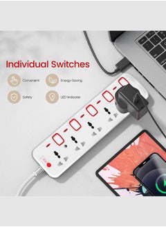 AFRA AFRA Universal Extension Cord, 5Way, 5 Universal Sockets, 5 Meter Cable, Easy Set-Up & Storage, Shockproof, 250V with 2 Years warranty  - Image 5