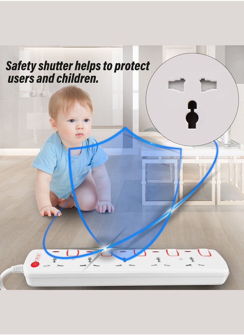 AFRA - AFRA Universal Extension Cord, 5Way, 5 Universal Sockets, 5 Meter Cable, Easy Set-Up & Storage, Shockproof, 250V with 2 Years warranty - Image 1
