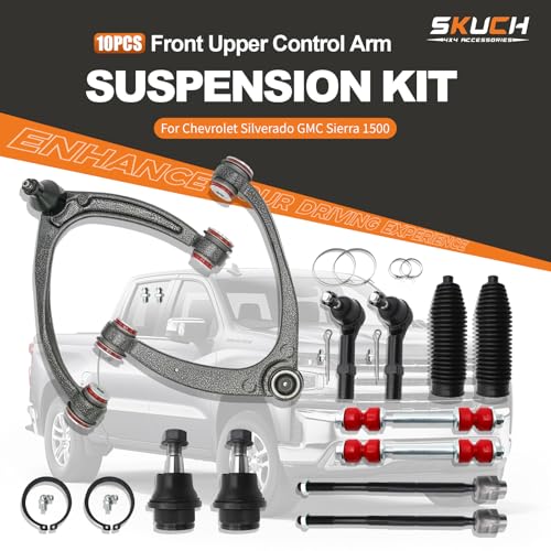 SKUCH 4X4 ACCESSORIES Front End 12pc Suspension Kit for 2007-2013 Chevy Silverado 1500 Suburban Yukon Sierra XL 1500 Tahoe Escalade EXT ESV 2 Upper Control Arms 2 Sway Bars 4 Tie Rods 2 Lower Ball Joints 2 Boots(12pc Set) - Image 3