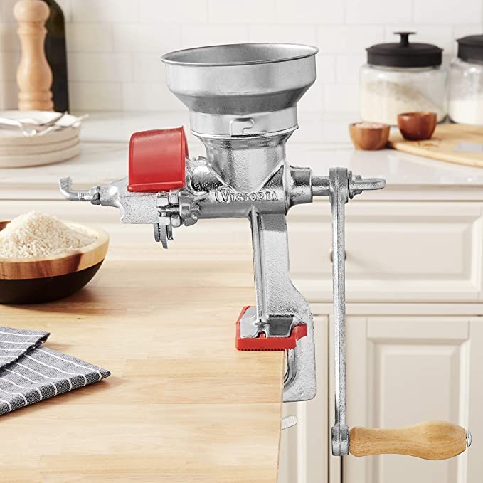 Victoria Manual Cast Iron Grain Mill with Low Hopper, Premium Corn-Grinding Mill and Grain Grinder, Made in Colombia - Image 2