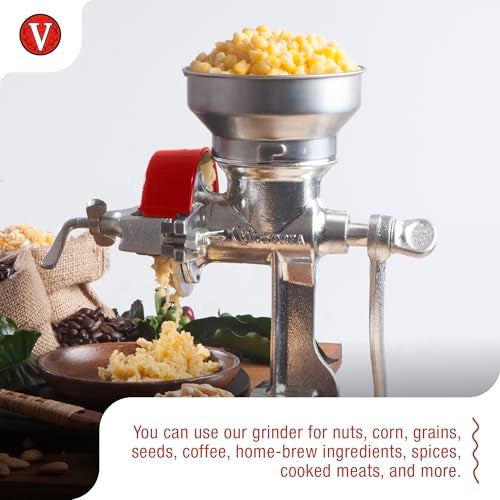 Victoria Manual Cast Iron Grain Mill with Low Hopper, Premium Corn-Grinding Mill and Grain Grinder, Made in Colombia - Image 5