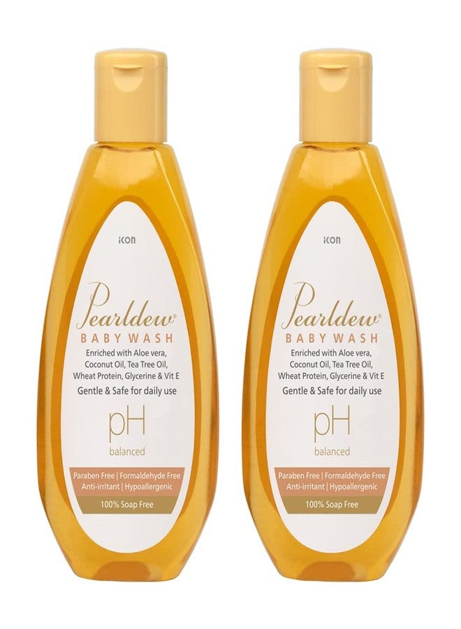 Pearldew Skin Nourishing Baby Wash 100 ml |With Aloe Vera, Coconut Oil, Tea Tree Oil, Glycerine & Vitamin E|pH Balanced|Sulphate Free|Paraben Free|Pthalate Free 100 ml (Pack of 2 (100ml X2)) - Image 1