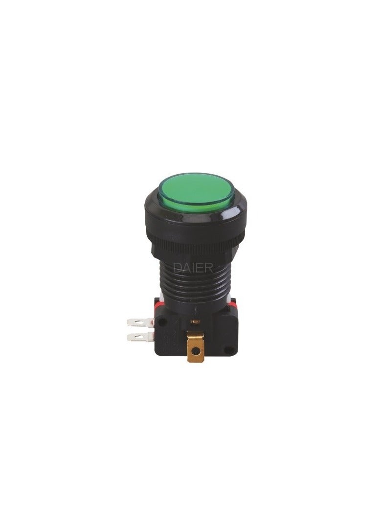 KNP SWITCH-PBS-30-2-16A GREEN is a heavy duty push button switch commonly used for control systems requiring a robust and reliable switch interface Featuring a green push button it is ideal for start functions power control or other operations where a clear visible control interface is necessary. - Image 1
