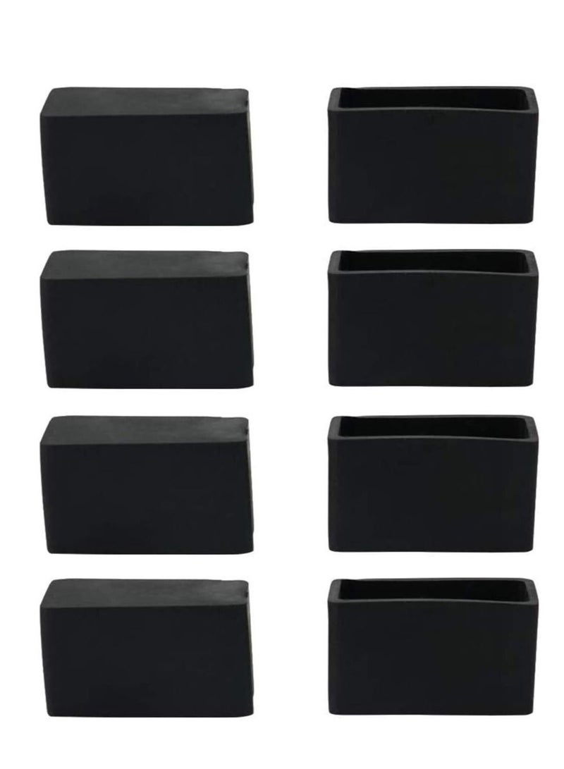 Y&D Rubber Chair Leg Caps End Pad Feet Cover Furniture Slider Floor Protector 8pcs 0.79" x 1.57"20x40mm Inner Size Reduce Noise Prevent Scratch Legs - Image 1