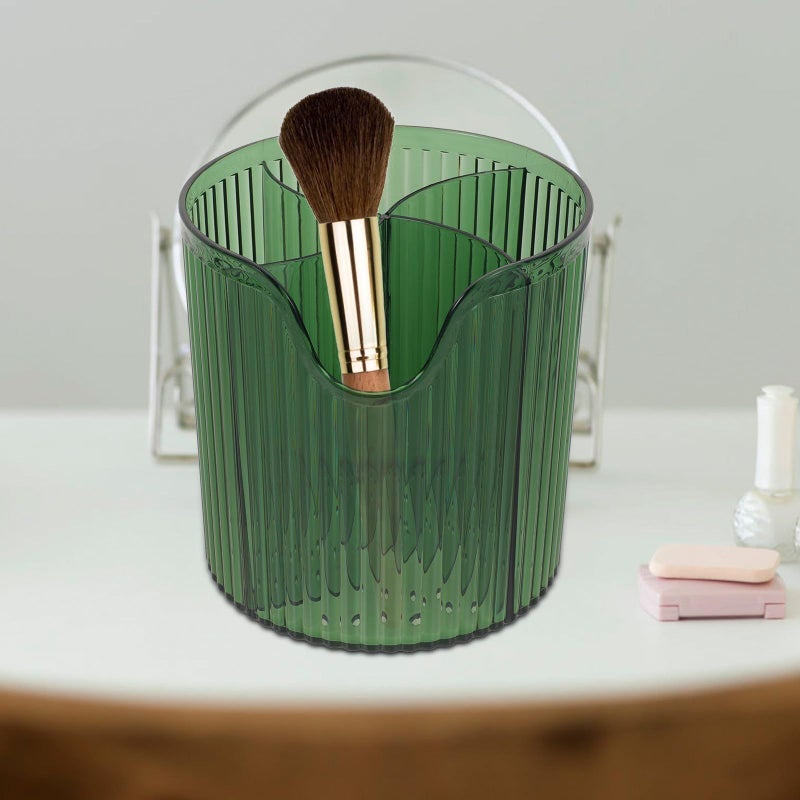 Green Cosmetic Brush Holder Organizer Storage Container For Travel And Home Desk - Image 4