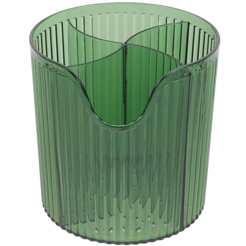 Green Cosmetic Brush Holder Organizer Storage Container For Travel And Home Desk - Image 1