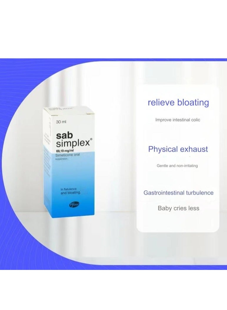 Sab Simplex Gas Relief Simethicone Drops/Improve baby spitting up flatulence and colic (30ml) - Image 2