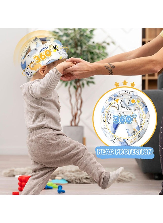 Bebiland Baby Helmet with 2 Pair of Socks for Crawling Walking, Baby Head Protector, Head Protection for Infant No Bumps Soft Cushion Toddler Safety Head Guard  - Image 4
