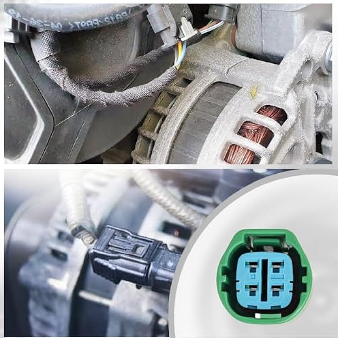 AUOSTMO 4 Pin Alternator Regulator Repair Harness Connector 90980-11964 Compatible with Honda Acura Toyota Camry 2.4L D4D Engines (Green) LJQ - Image 5