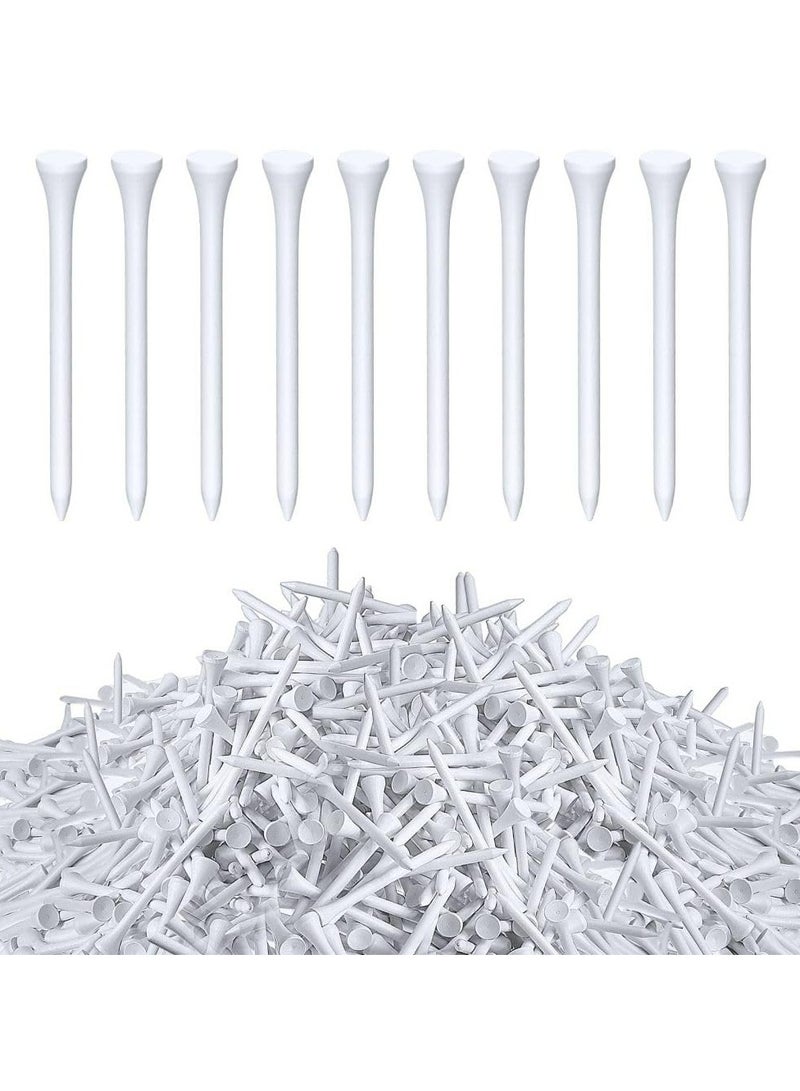 CMGTYYD 200 Pcs Golf Tees Bulk Wood Tees 3-1/4 Inch Tall, White Golf Tees for Women Men Ladies Clubs Golf Ball Theme Party Accessories  - Image 1