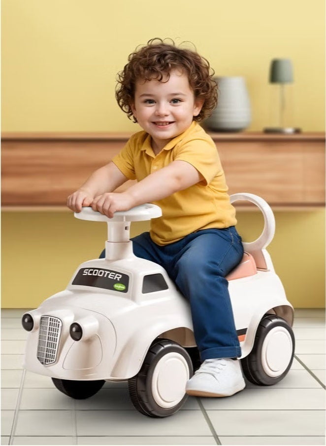 DURKU Baby Ride on Car for Kids With Push Handle And Musical Steering Lights Music Backrest & Storage Space Wheel for Boys & Girls Cool Baby for Kids Toddlers 1 to 3 Years Boys Girls Perfect Birthday Gift for Boys & Girls Cool Baby Pink - Image 3