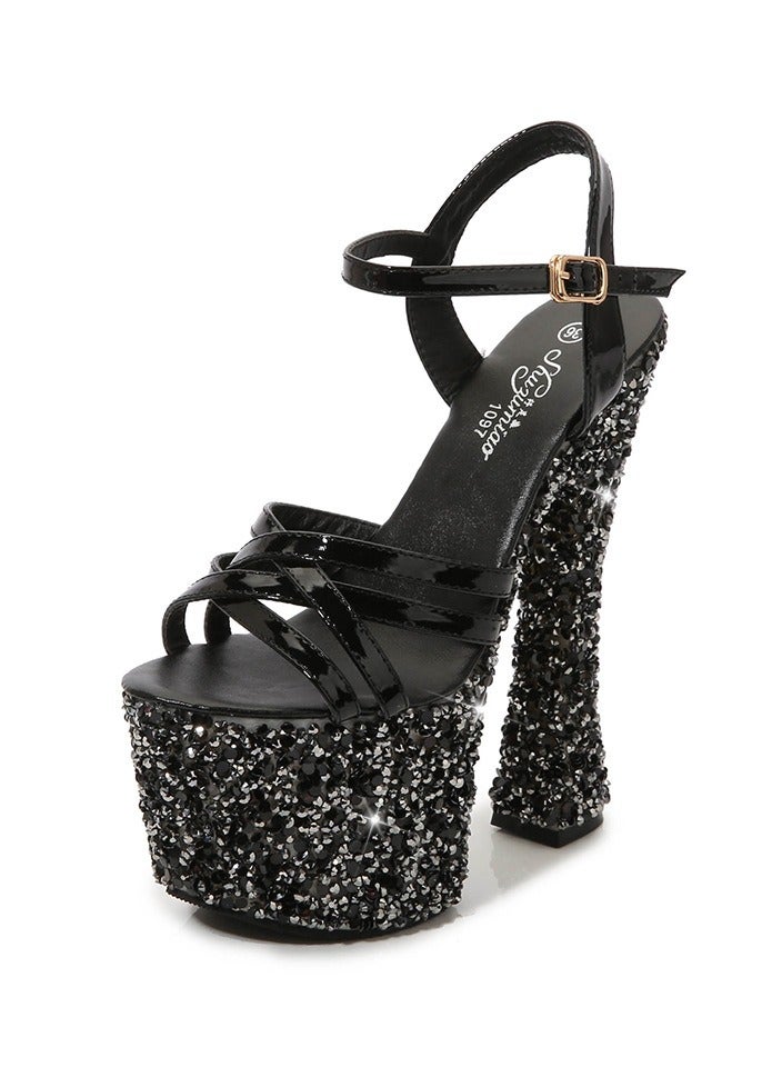 KUYING New Water Diamond Open Toe Sandals - Image 1