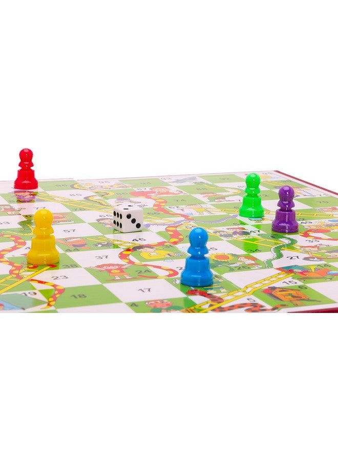 Toyland® 9 Piece Snakes & Ladders Game with Foldable Board & Storage Box - Traditional Family Board Games - Ages 3+ - Image 4