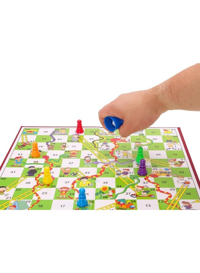 Toyland® 9 Piece Snakes & Ladders Game with Foldable Board & Storage Box - Traditional Family Board Games - Ages 3+ - Image 2