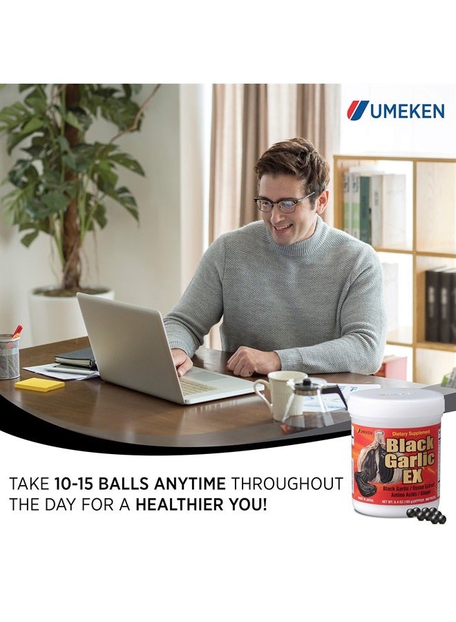 umeken Black Garlic EX - Fermented Concentrate with Vitamin B, Allicin, Amino Acids, Pack of 2, 6 Month Supply, (6.4oz) (180g) - Image 5