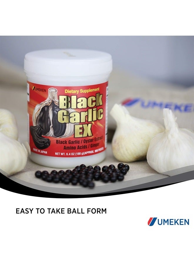 umeken Black Garlic EX - Fermented Concentrate with Vitamin B, Allicin, Amino Acids, Pack of 2, 6 Month Supply, (6.4oz) (180g) - Image 4