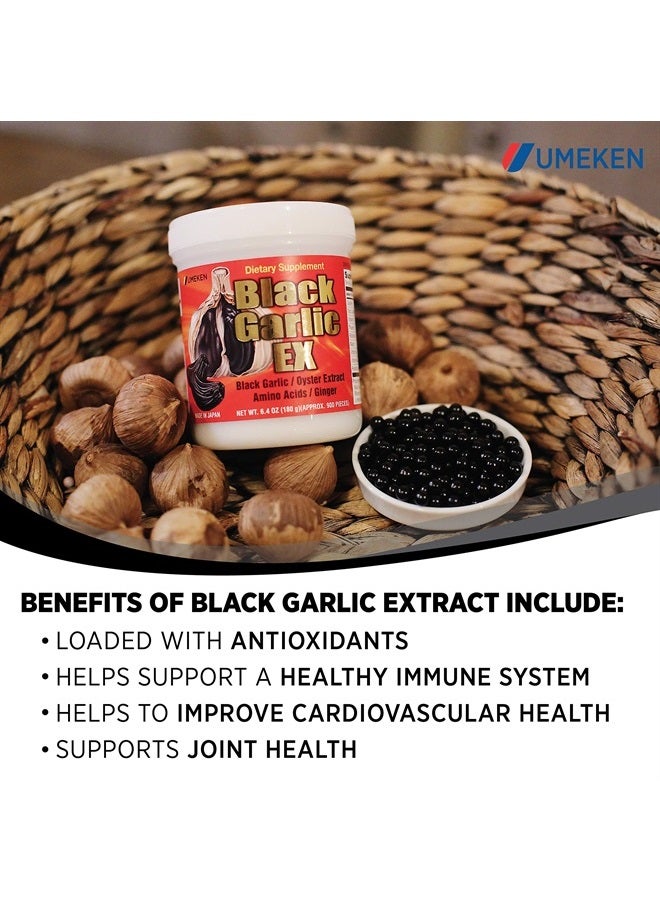 umeken Black Garlic EX - Fermented Concentrate with Vitamin B, Allicin, Amino Acids, Pack of 2, 6 Month Supply, (6.4oz) (180g) - Image 2