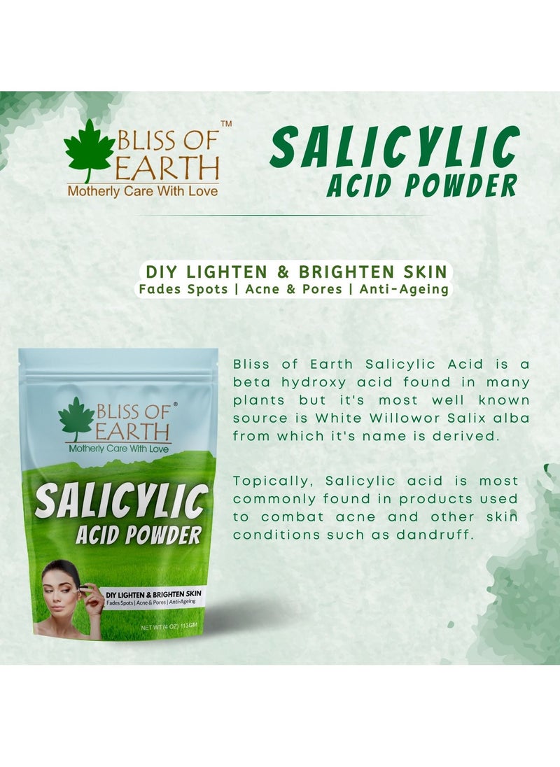 BLISS OF EARTH Salicylic Acid Powder Great for Making Skin Care Products Cleanser moisturizer anti aging serum Body Wash and DIY Products 453gm  - Image 4