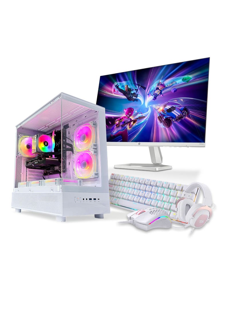 Game Sekret Gaming PC Bundle - Intel Core i5-12400F | GPU: RTX 3050 / 3060 / 4060 / 5060 or AMD RX580 | 16GB DDR4 RAM | 1TB NVMe SSD | H610 MOBO | 500W-750W 80+ PSU | 24" FHD Monitor, Keyboard, Mouse + Headphone Set | Game Sekret Desktop Computer Bundle - Image 1