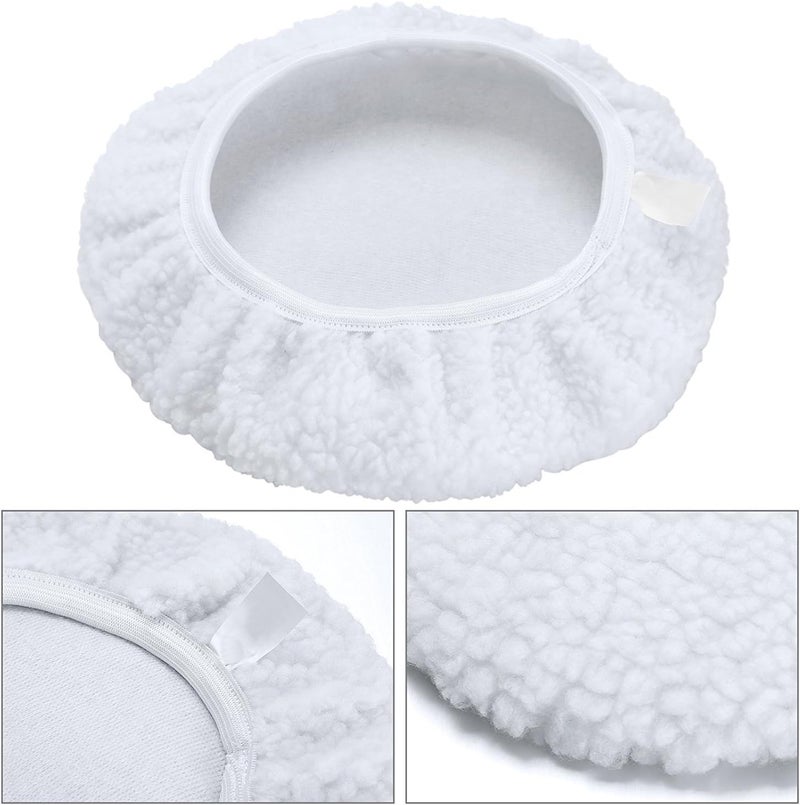 AIVS وسادة تلميع السيارات AIVS بغطاء صوف عجلة تلميع (5 قطع، 7"-8") - Image 4