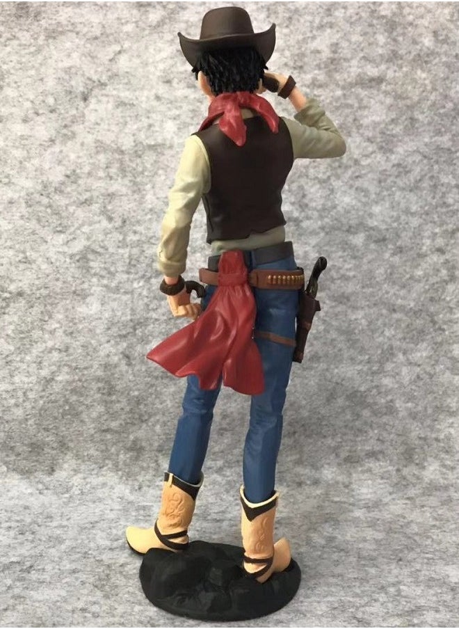 HALAMODO One Piece Luffy Cowboy Outfit Super Cool Anime Figure Desktop Decoration Birthday Gift  - Image 2