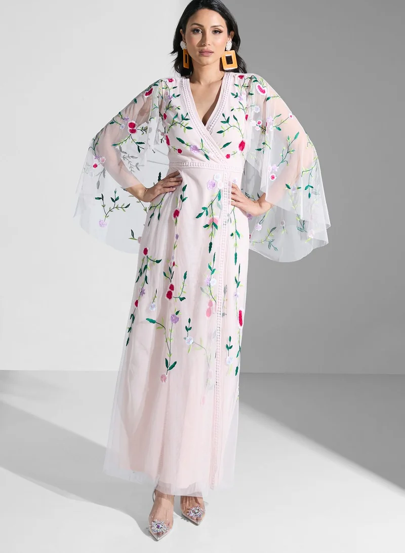 Frock and Frill V-Neck Tiered Dress