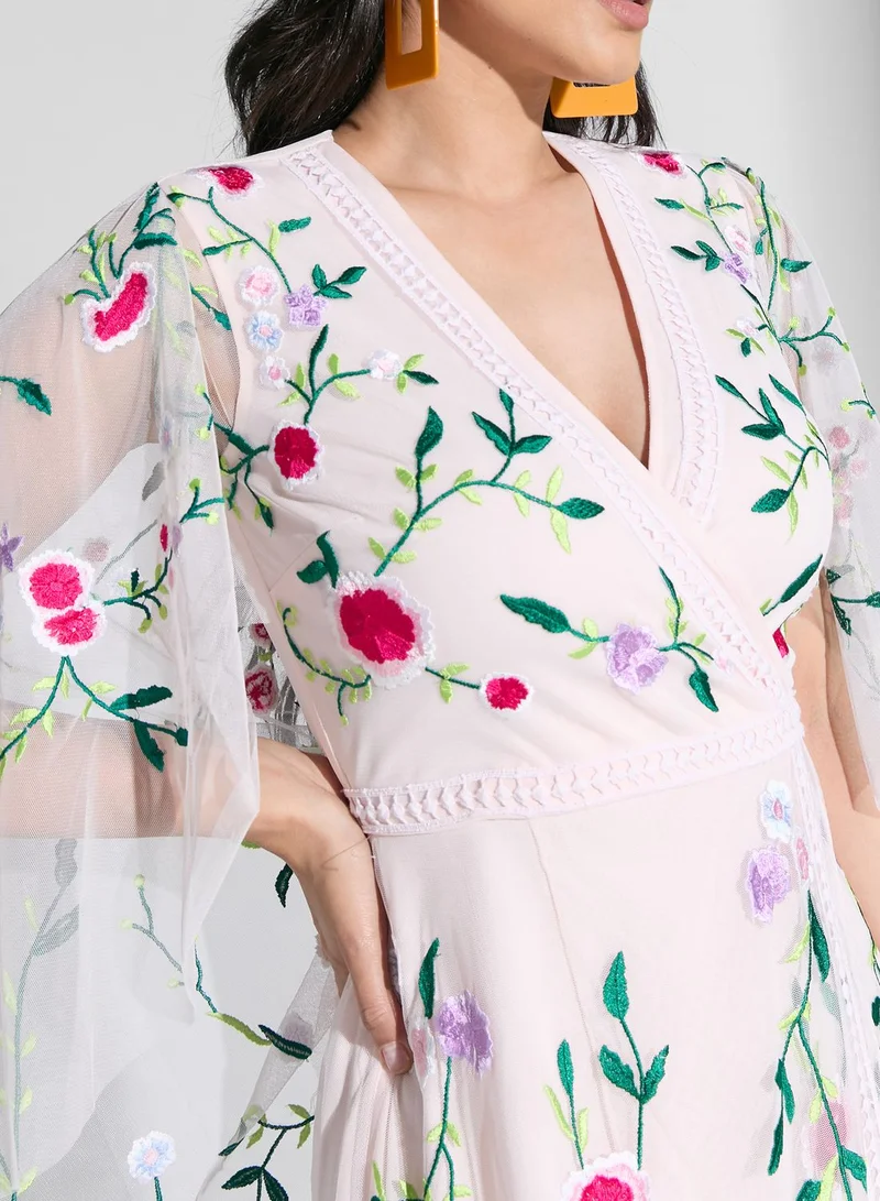 Frock and Frill V-Neck Tiered Dress