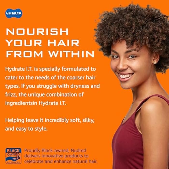 NuDred Hydrate I.T. FormulaHair Moisturizer for Black Men & Women, Twist and Curl Defining Cream for Curls, Coils & Twists, 4 Oz Bottle - Image 3