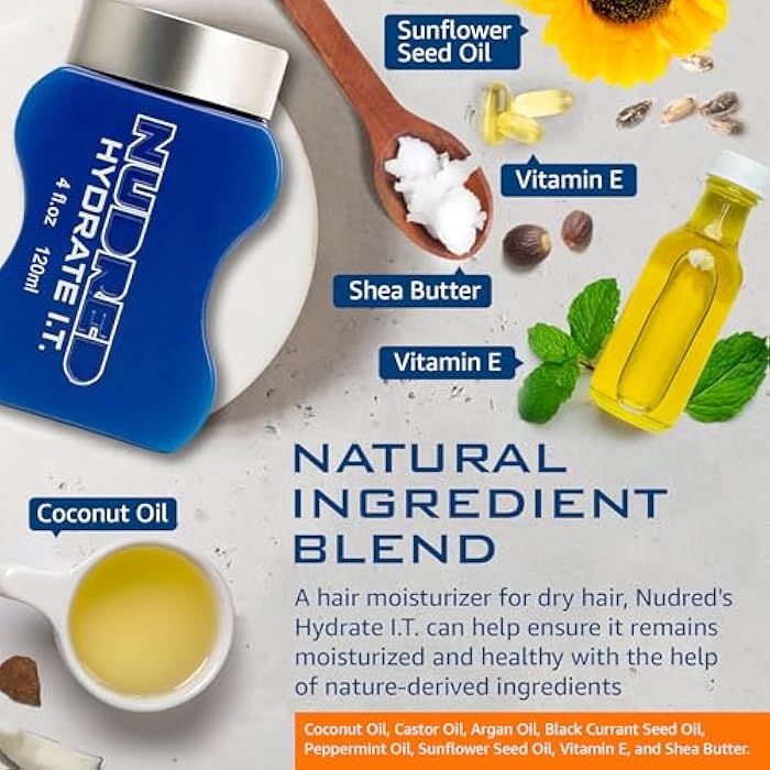 NuDred Hydrate I.T. FormulaHair Moisturizer for Black Men & Women, Twist and Curl Defining Cream for Curls, Coils & Twists, 4 Oz Bottle - Image 5