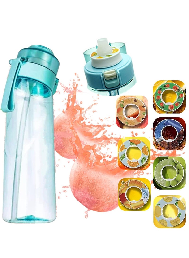 SOLARAE Sports Air Water Bottle BPA Free Starter up Set Drinking Bottles,650ML Fruit Fragrance Water Bottle, with 7 Flavour pods%0 Sugar Water Cup, for Gym and Outdoor Gift - Image 1