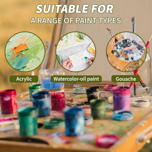 Dnyta Pack of 2 Clear Acrylic Art Palettes with Thumb Holes, 8x12 Inch, Non-Stick, Shatterproof - Image 4