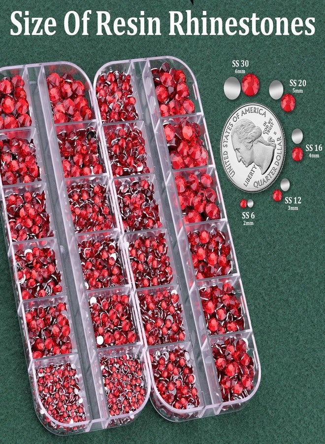TINKRSTUFF Resin Rhinestones for Crafting with B7000 Jewelry Glue, 2 Boxes Red Flatback Crystals with 3Pcs 10ml Glue for Bedazzling Crafts DIY Nail Art Makeup，Non Hotfix Gems for Clothing Shoes - Image 2