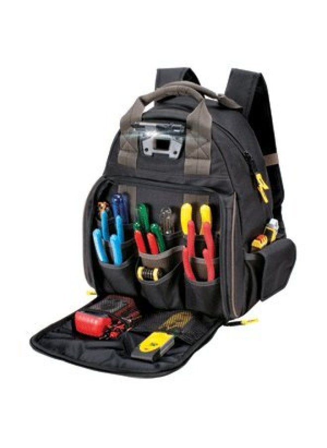 Generic Clc Custom Leathercraft L255 Tech Gear 53 Pocket Lighted Back Pack Black  - Image 2
