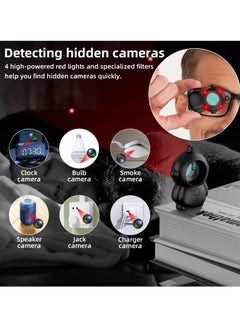 SYOSI Hidden Camera Detector, Compact Anti Spy Wireless Signal Scanner, Infrared Camera Sweeper, Listening Device Detector for Indoor Use, Ideal for Hotel, Home, Office, Travel  - Image 2